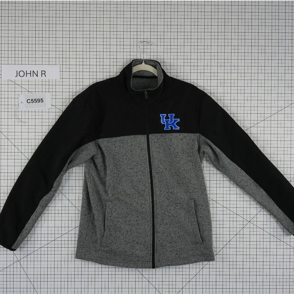 Captivating UK Kentucky Wildcats Jacket Men's Size Large Black Gray NCAA